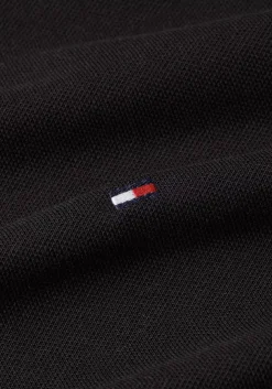 Tommy Hilfiger Flag Cuff Slim Polo, heren poloshirt, zwart
