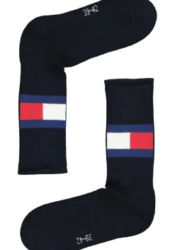 Tommy Hilfiger Flag Socks (1-pack), unisex sportsokken katoen, donkerblauw
