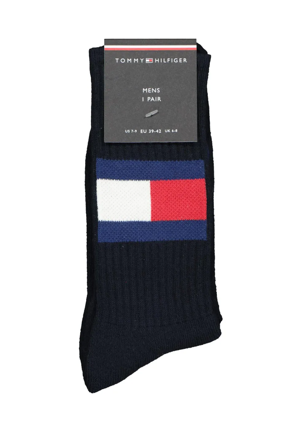 Tommy Hilfiger Flag Socks (1-pack), unisex sportsokken katoen, donkerblauw