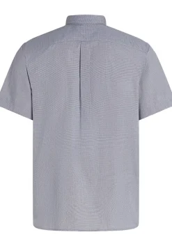 Tommy Hilfiger Flex Poplin Regular Fit Shirt, korte mouw, popeline, donkerblauw geruit