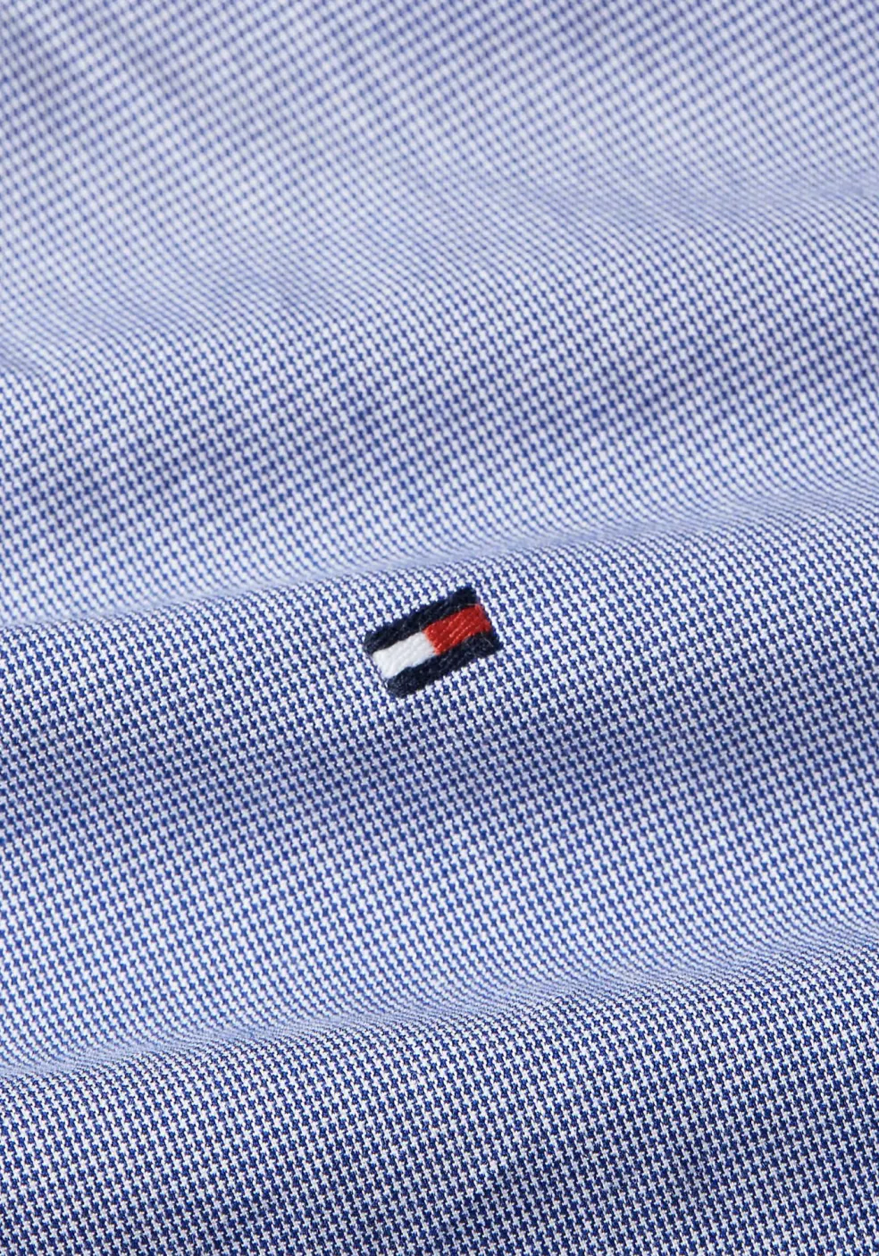 Tommy Hilfiger Flex Poplin Regular Fit Shirt, korte mouw, popeline, heel fijn blauw met wit geruit