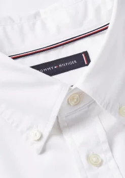 Tommy Hilfiger Flex Poplin Regular Fit Shirt, korte mouw, popeline, wit