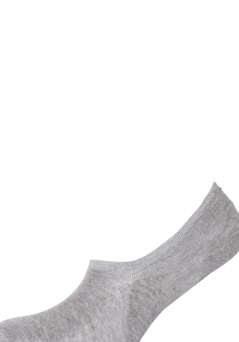 Tommy Hilfiger Footie Socks (2-pack), heren sneaker sokken katoen, onzichtbaar, grijs melange
