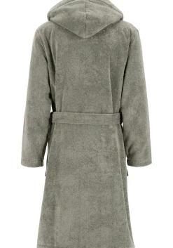 Tommy Hilfiger heren badjas, dik badstof met capuchon, grijs