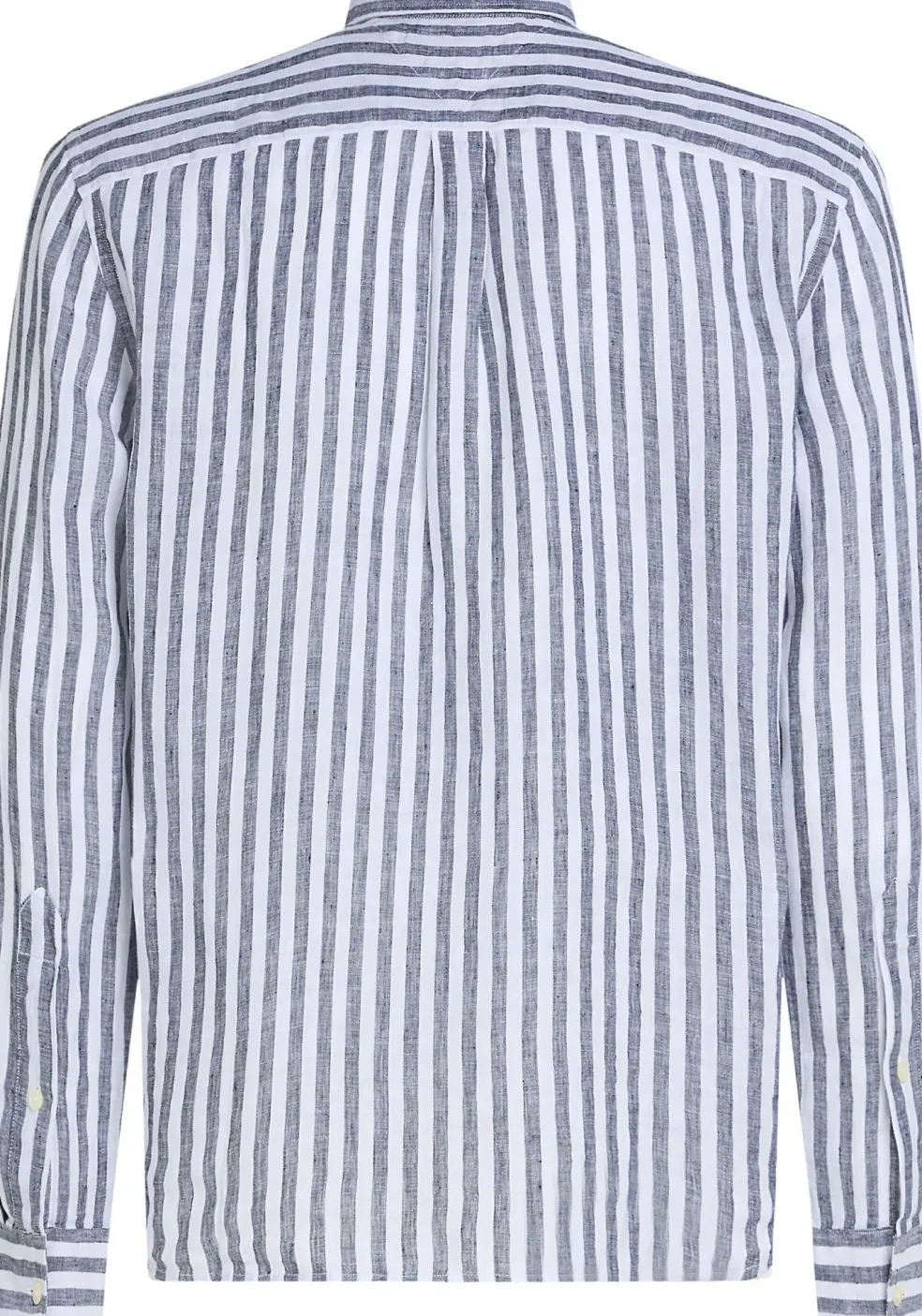 Tommy Hilfiger Linen Essential Regular Fit Shirt, structuur, donkerblauw met wit gestreept