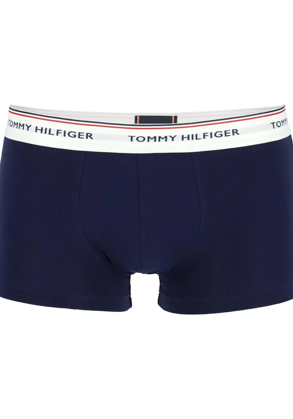 Tommy Hilfiger low rise trunk (3-pack), lage heren boxers kort, blauw met 3 kleuren tailleband