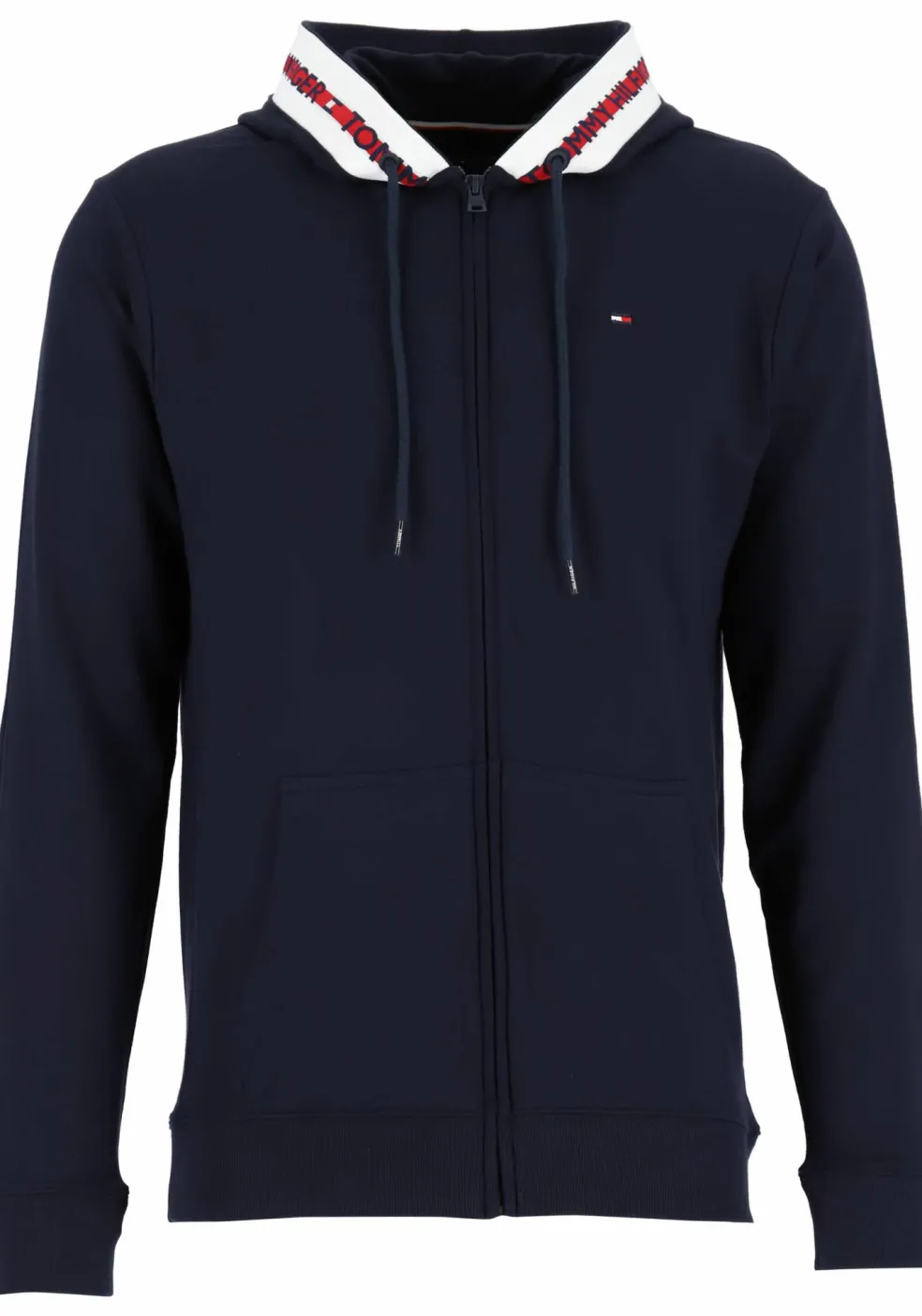 Tommy Hilfiger Nature Tech hoodie sweatvest, heren vest met capuchon, middeldik, blauw