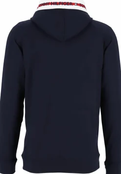 Tommy Hilfiger Nature Tech hoodie sweatvest, heren vest met capuchon, middeldik, blauw