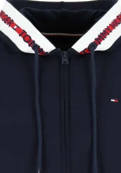 Tommy Hilfiger Nature Tech hoodie sweatvest, heren vest met capuchon, middeldik, blauw