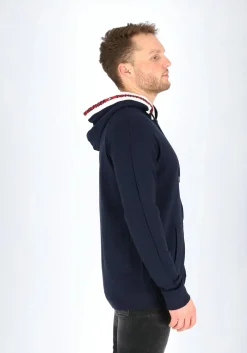 Tommy Hilfiger Nature Tech hoodie sweatvest, heren vest met capuchon, middeldik, blauw
