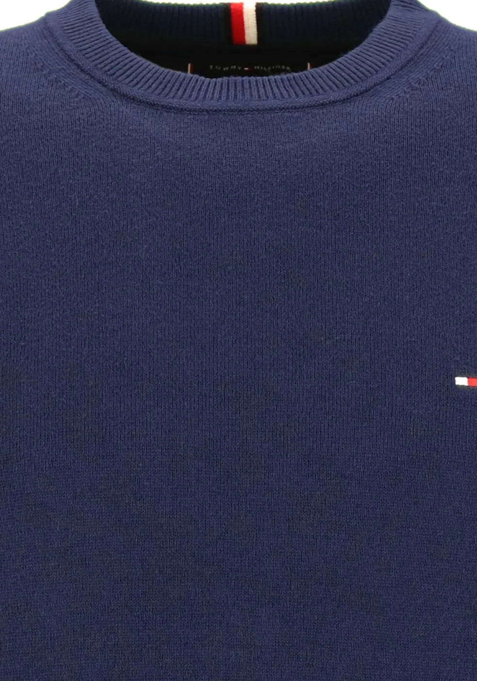 Tommy Hilfiger O-hals trui katoen met kasjmier, Pima Organic Cotton Cashmere, donkerblauw (Desert Sky)