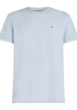 Tommy Hilfiger Performance Tipped Tee, heren T-shirt korte mouw O-hals, blauw