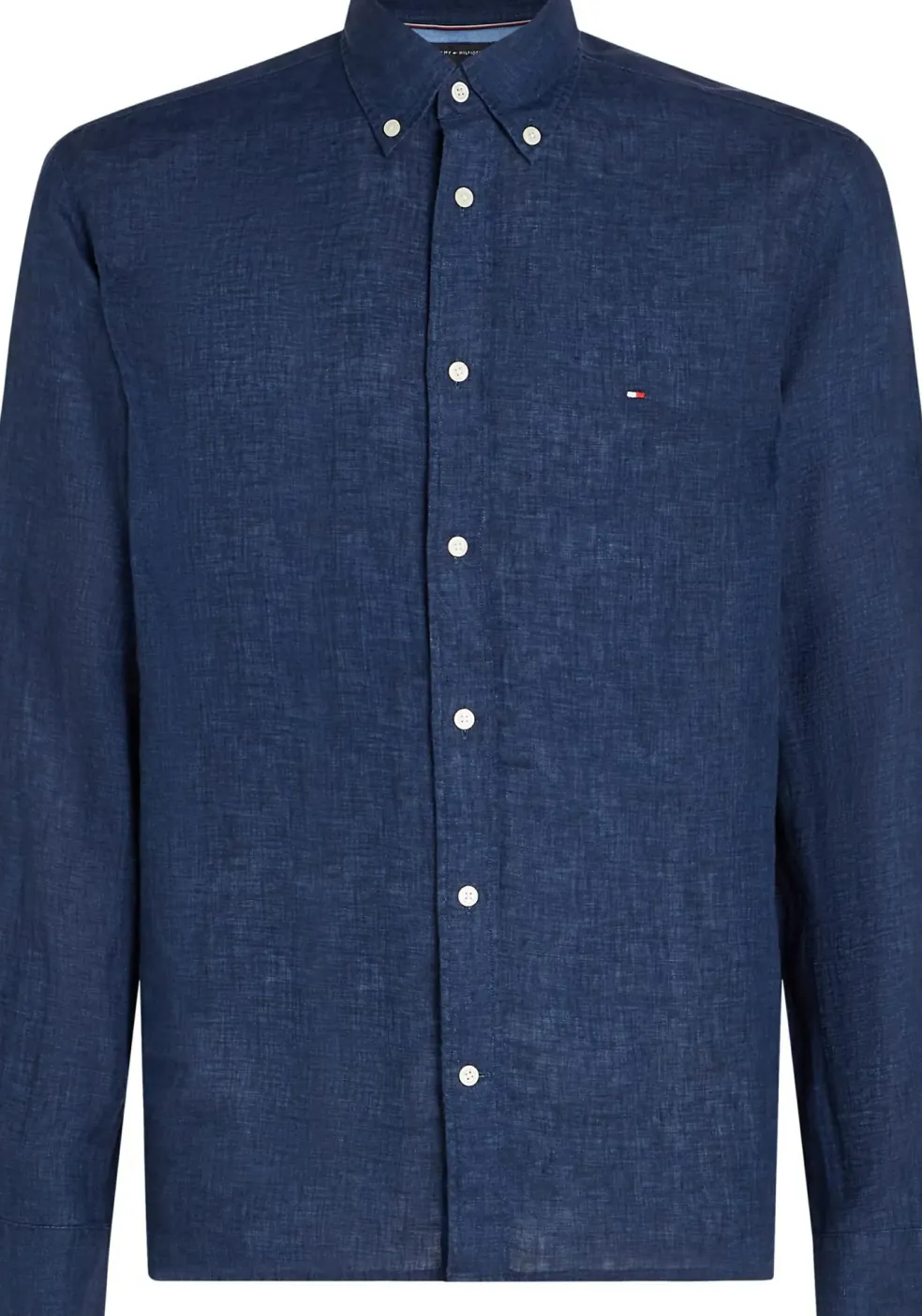 Tommy Hilfiger Pigment Dyed Regular Fit Shirt, popeline, donkerblauw