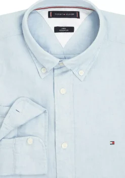 Tommy Hilfiger Pigment Dyed Regular Fit Shirt, popeline, lichtblauw