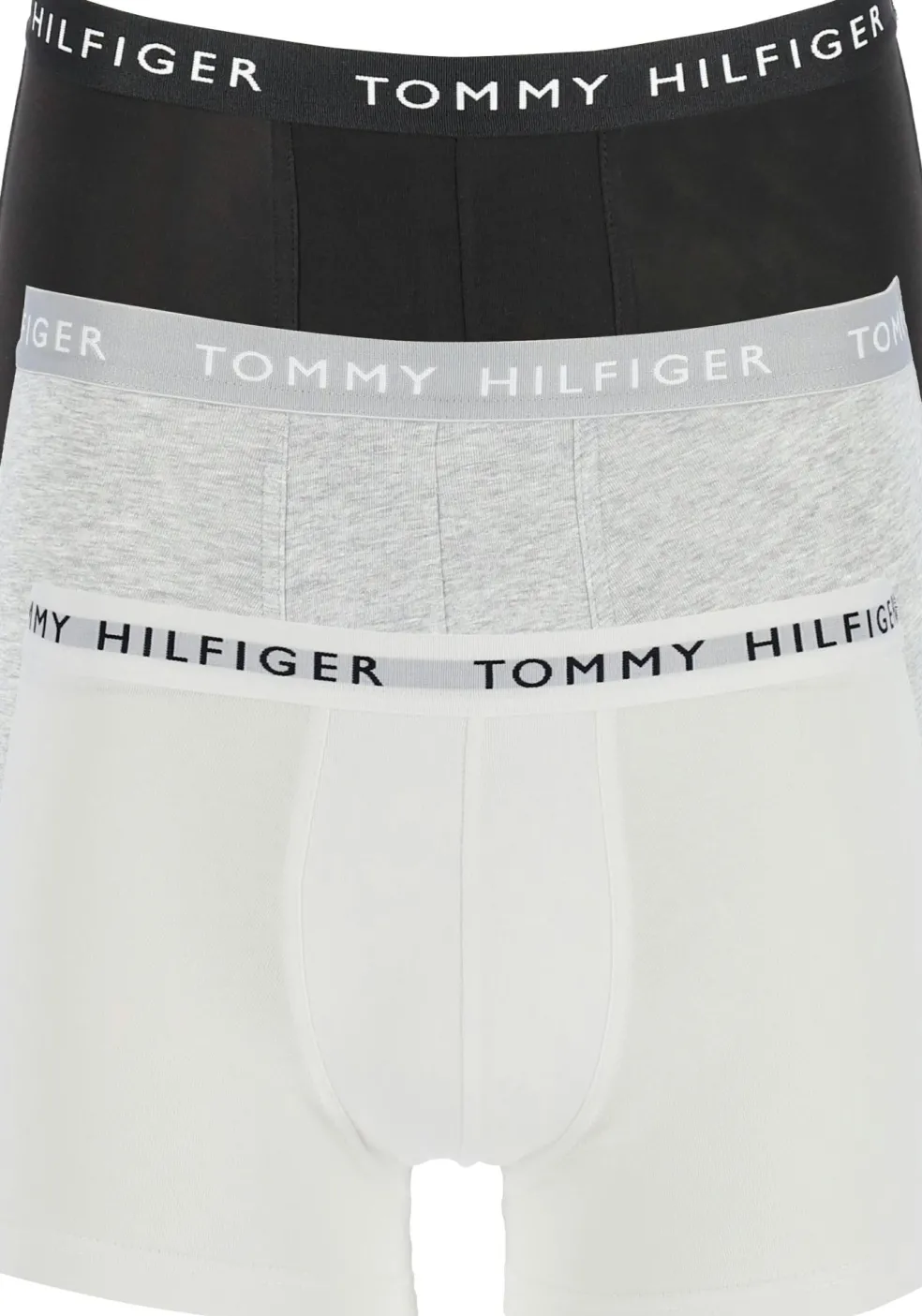 Tommy Hilfiger Recycled Essentials trunks (3-pack), wit, grijs en zwart