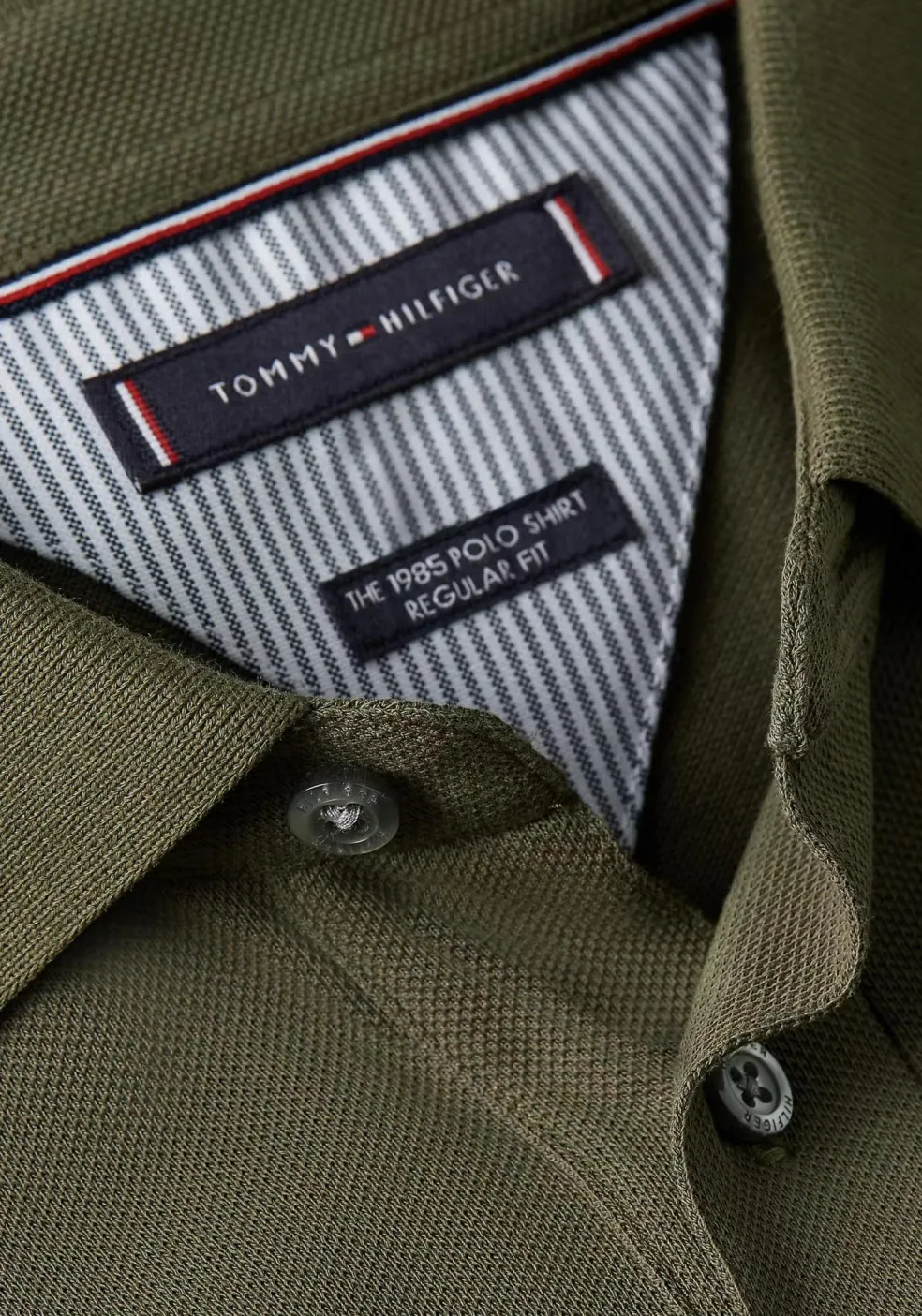 Tommy Hilfiger 1985 Regular Fit polo, groen, Army Green