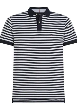 Tommy Hilfiger 1985 Regular Polo, heren poloshirt, blauw-wit gestreept