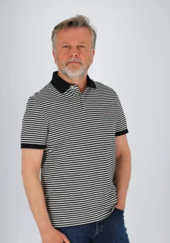 Tommy Hilfiger 1985 Regular Polo, heren poloshirt, blauw-wit gestreept