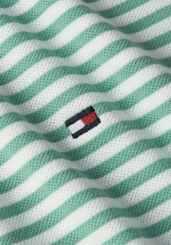 Tommy Hilfiger 1985 Regular Polo, heren poloshirt, groen met wit gestreept