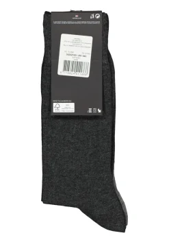 Tommy Hilfiger Rugby Stripe (2-pack), herensokken katoen gestreept en uni, antraciet-grijs