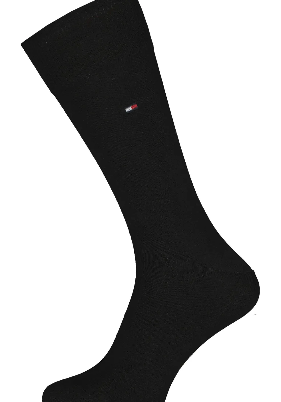 Tommy Hilfiger Rugby Stripe Socks (2-pack), herensokken katoen gestreept en uni, zwart met grijs