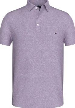 Tommy Hilfiger 1985 Slim Polo, heren poloshirt, lila melange