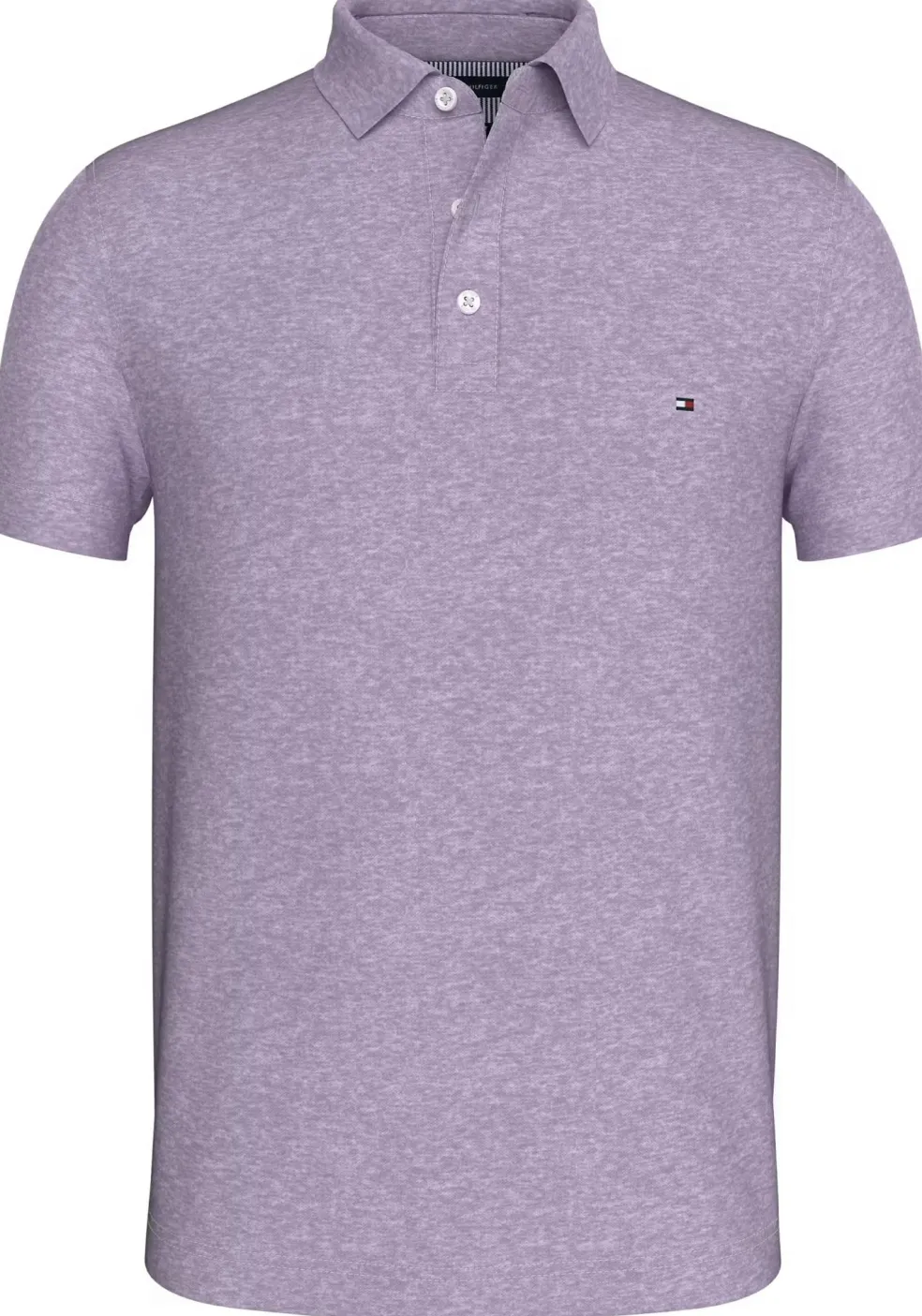 Tommy Hilfiger 1985 Slim Polo, heren poloshirt, lila melange
