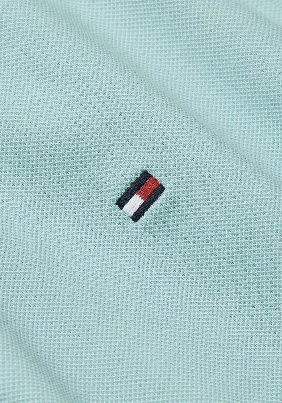 Tommy Hilfiger 1985 Slim Polo, heren poloshirt, licht aqua