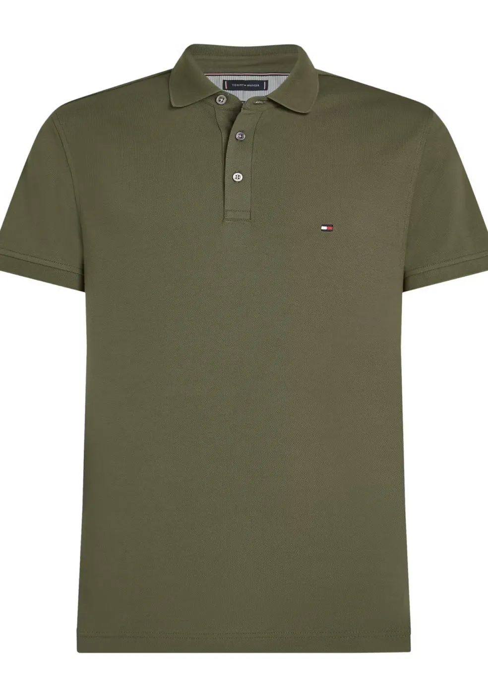 Tommy Hilfiger 1985 Slim Polo, heren poloshirt, olijfgroen