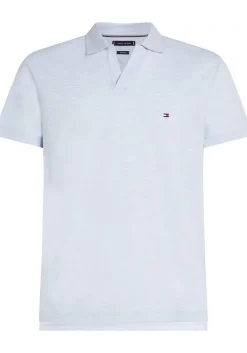 Tommy Hilfiger Slub Oxford Regular Polo, heren poloshirt, blauw