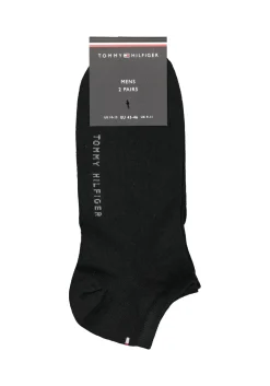 Tommy Hilfiger Sneaker Socks (2-pack), heren enkelsokken katoen, zwart