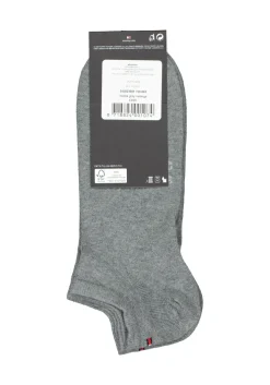 Tommy Hilfiger Sneaker Socks (2-pack), heren enkelsokken katoen, grijs melange
