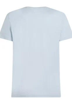 Tommy Hilfiger Stretch Slim Fit Tee, heren T-shirt korte mouw O-hals, blauw