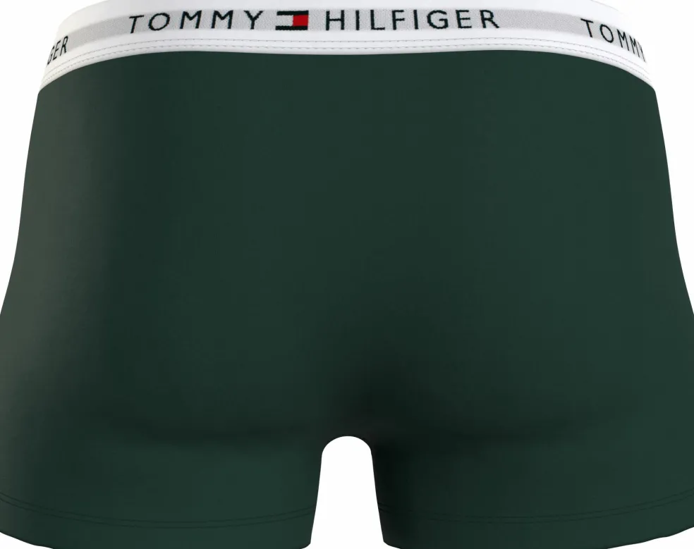 Tommy Hilfiger trunk (3-pack), heren boxers normale lengte, groen, lichtgroen, blauw