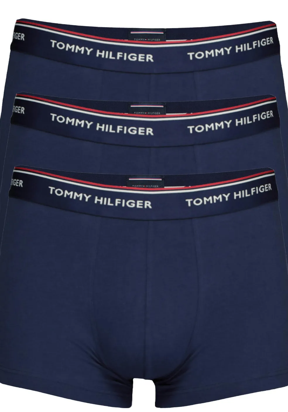 Tommy Hilfiger trunks (3-pack), heren boxers normale lengte, blauw