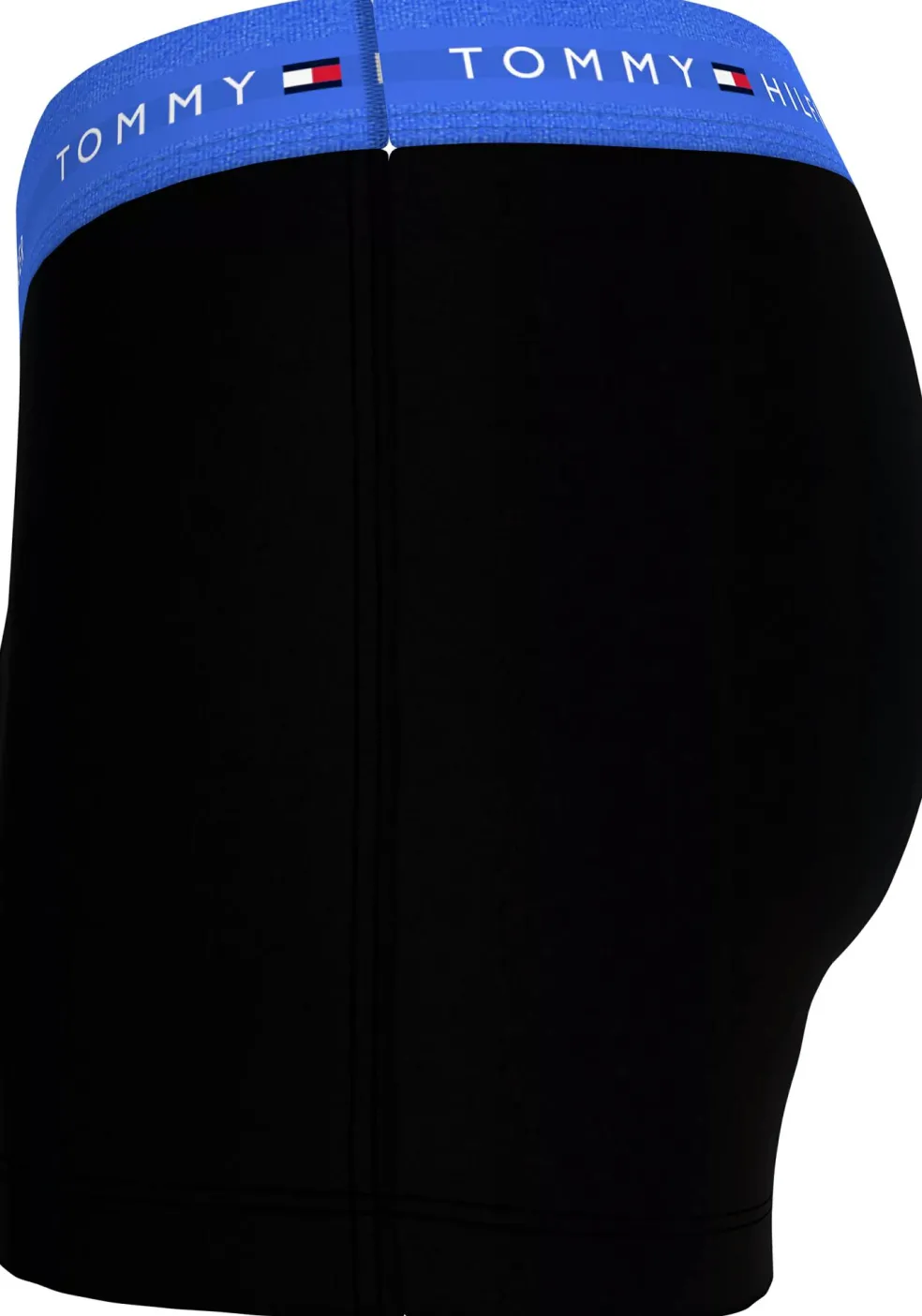 Tommy Hilfiger trunks (7-pack), heren boxers normale lengte, zwart met gekleurde tailleband