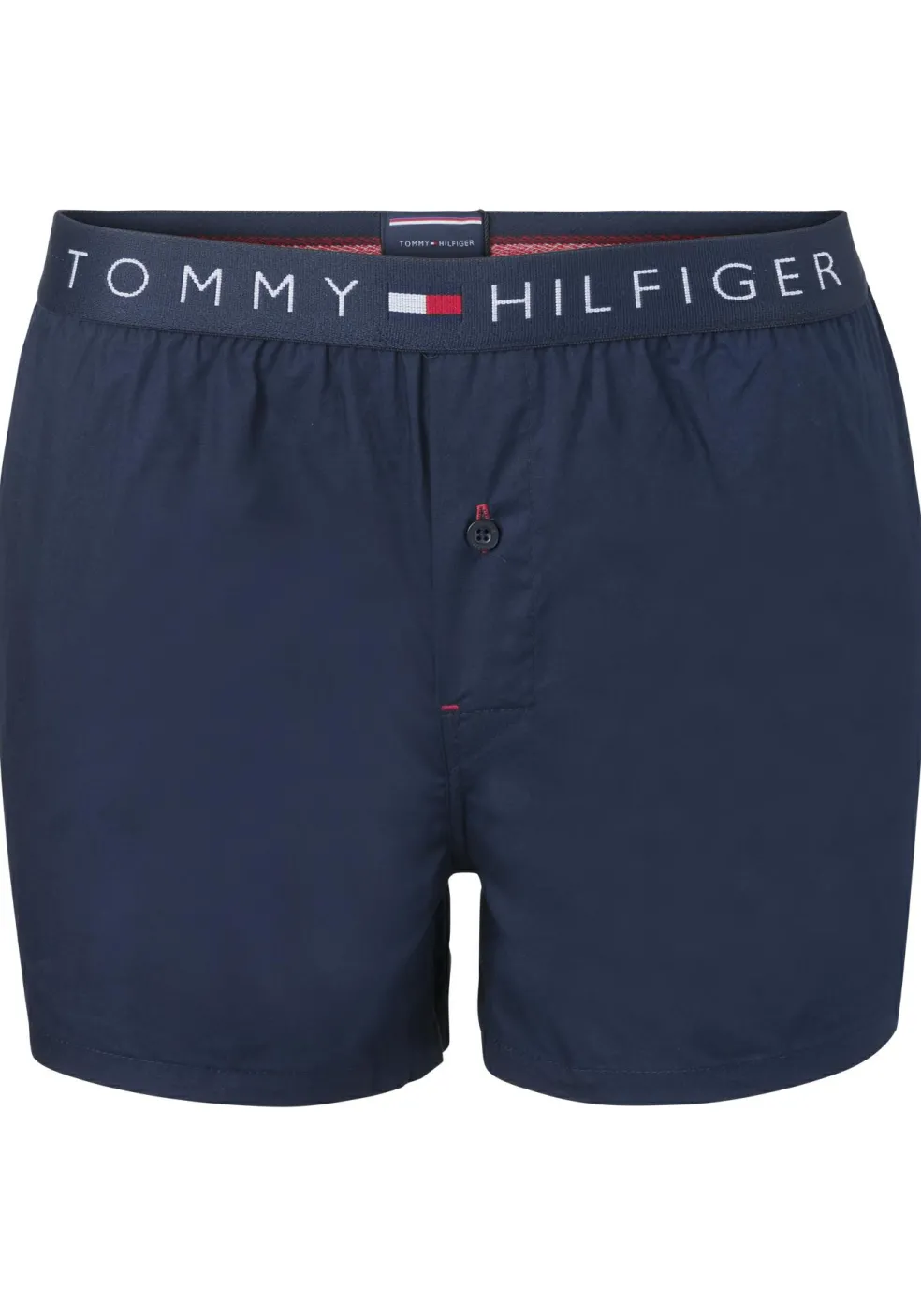 Tommy Hilfiger woven boxershort (1-pack), heren boxer katoen, wijd model, blauw uni