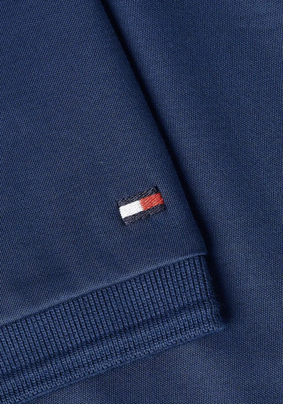Tommy Hilfiger Zip Liquid Cotton Regular Polo, heren poloshirt, donkerblauw