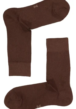 VENT herensokken katoen (5-pack), donkerbruin