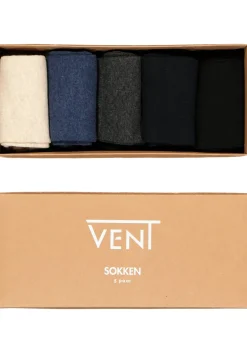 VENT herensokken katoen (5-pack), gemengd