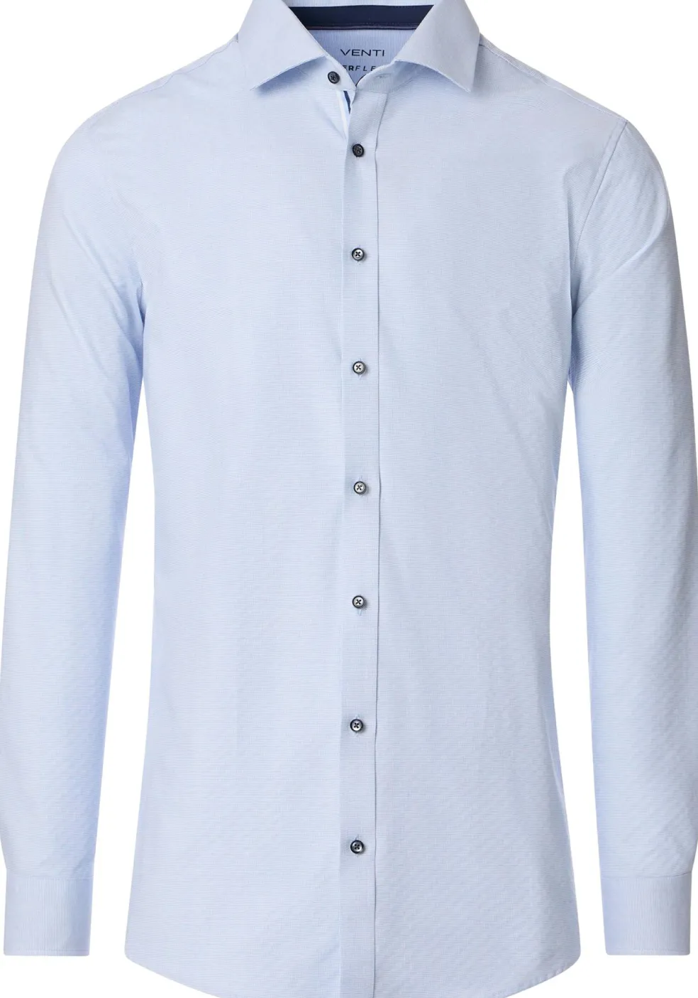 VENTI body fit overhemd, dobby, blauw