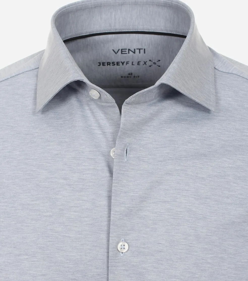 VENTI body fit overhemd, jersey, blauw