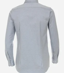 VENTI body fit overhemd, jersey, blauw