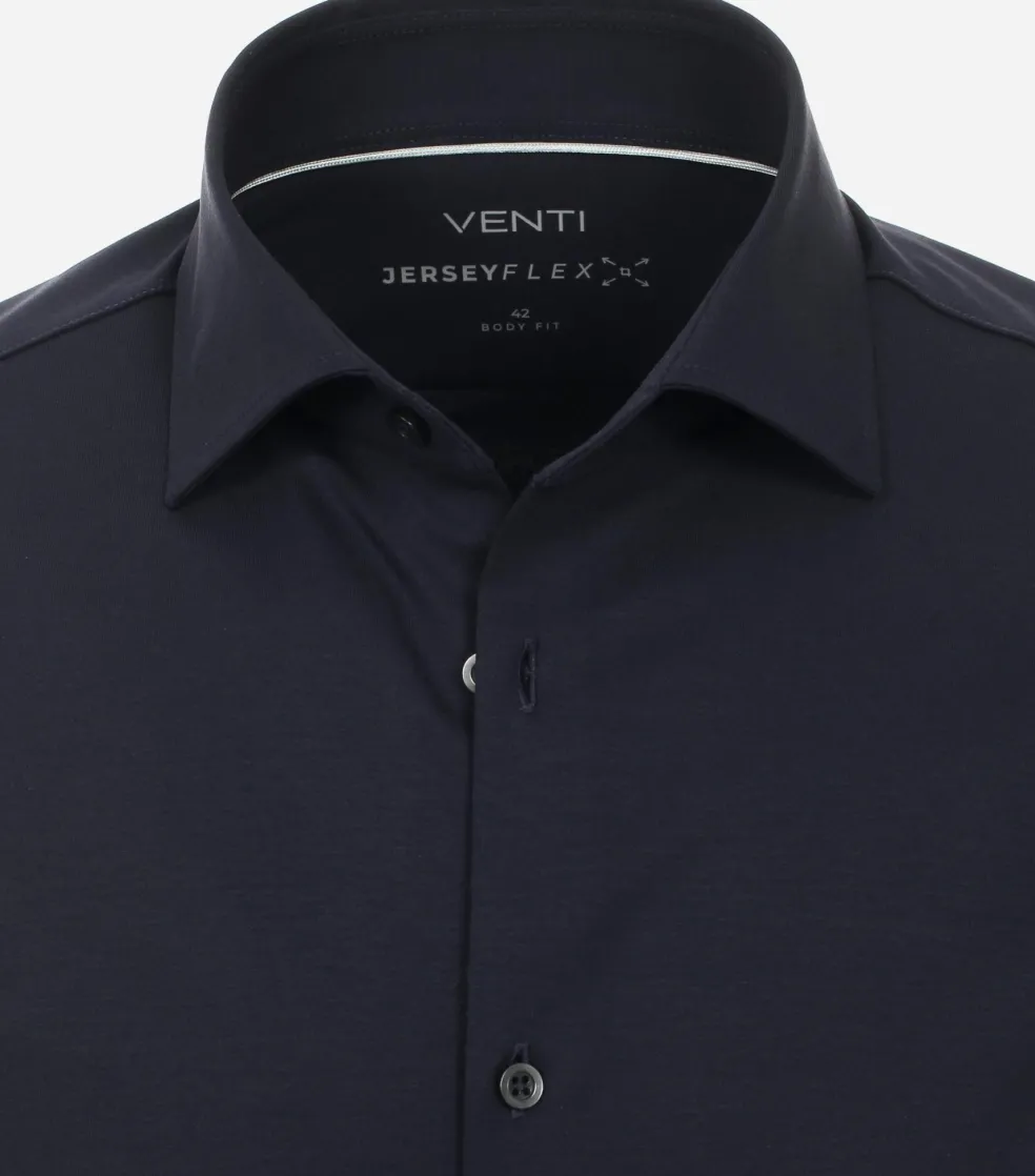 VENTI body fit overhemd, jersey, blauw