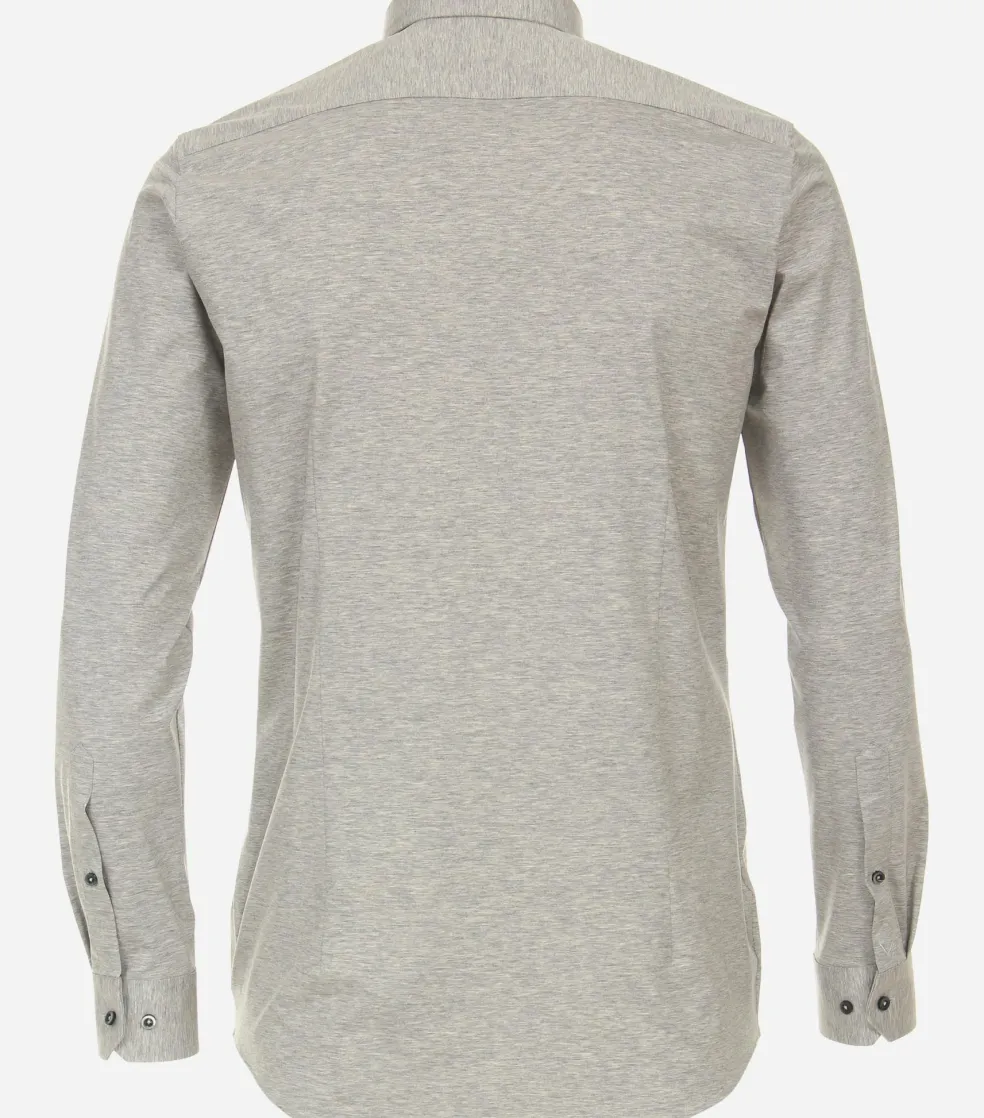 VENTI body fit overhemd, jersey, grijs