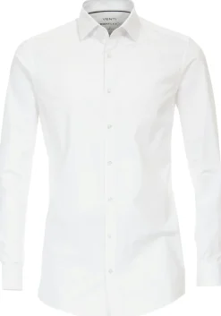 VENTI body fit overhemd, jersey, wit