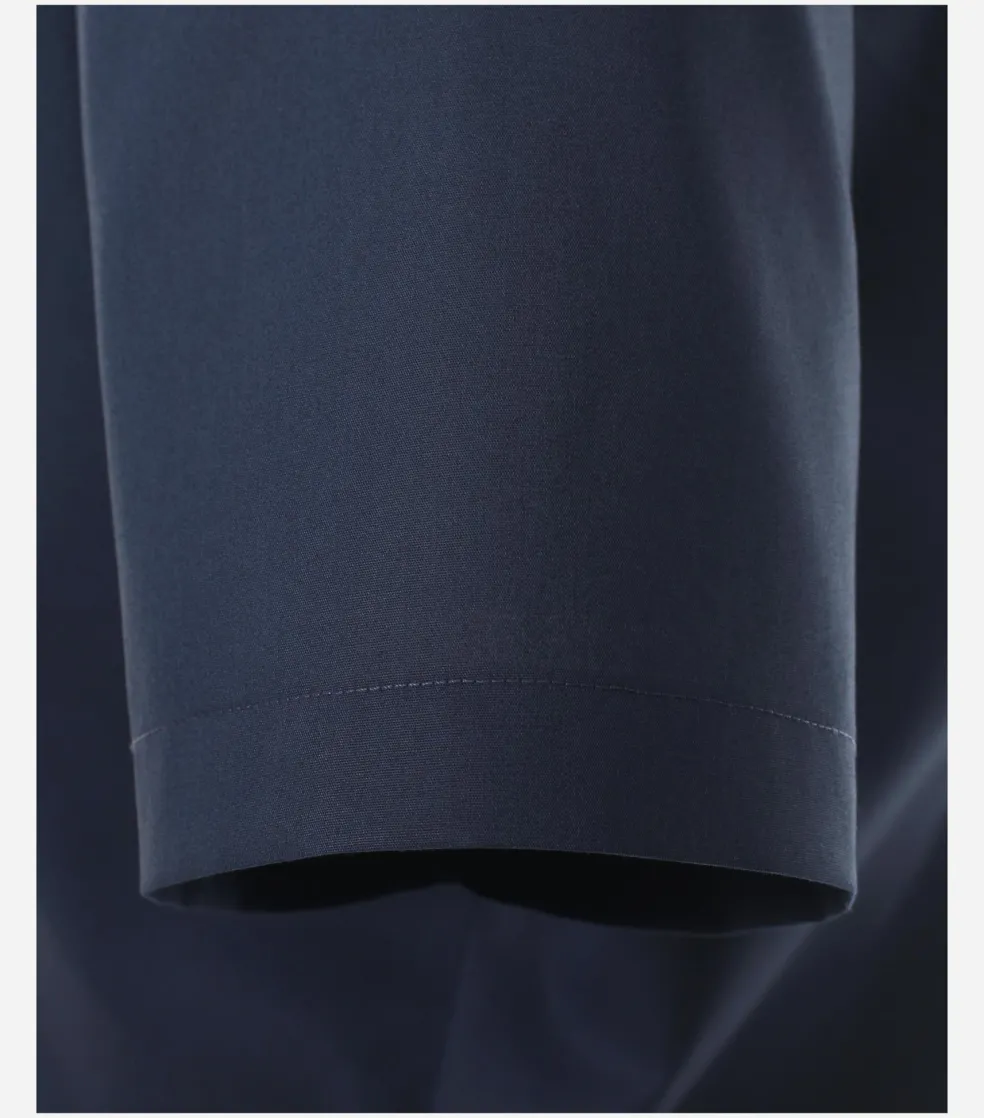 VENTI body fit overhemd, korte mouw, popeline, blauw