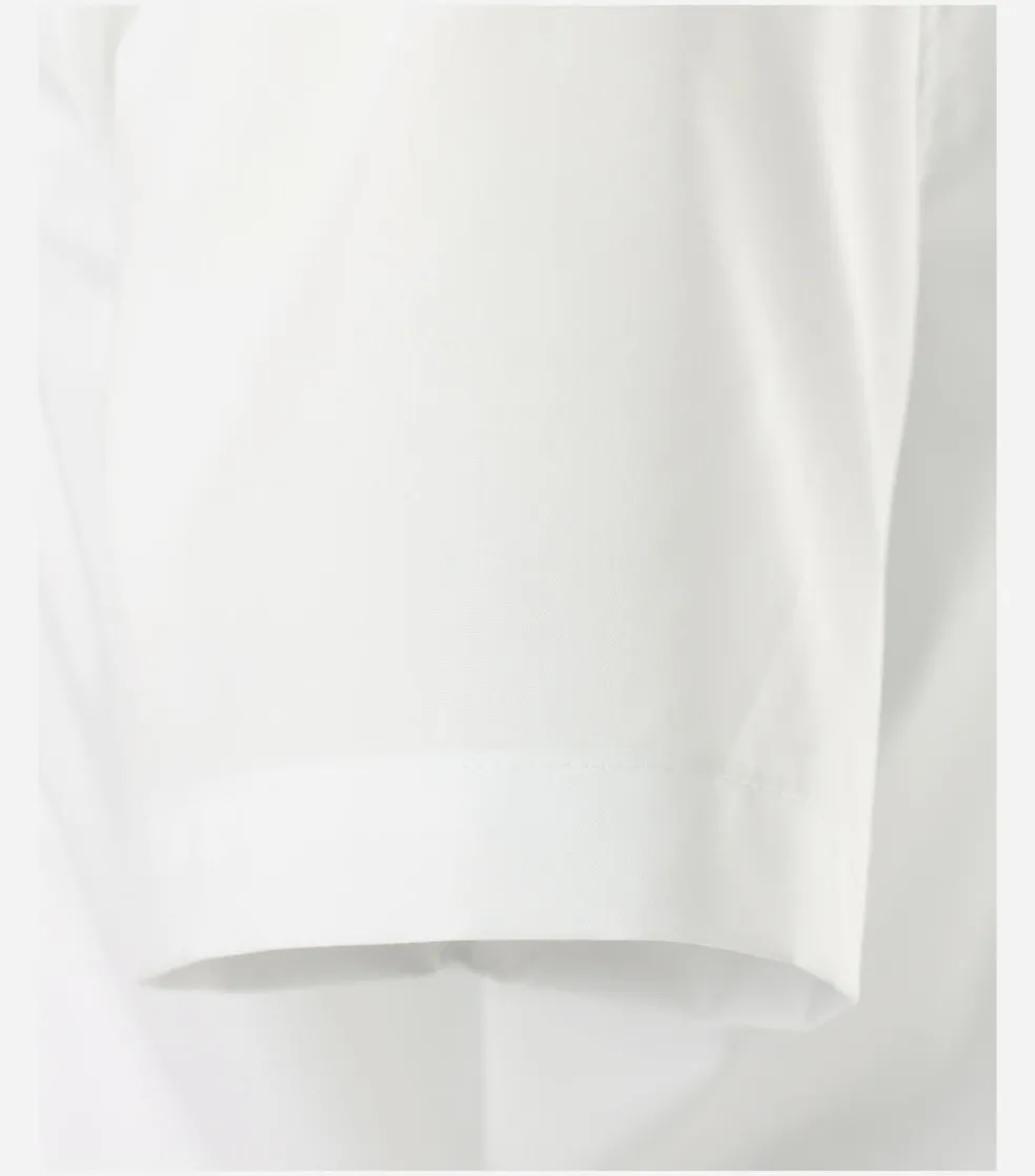 VENTI body fit overhemd, korte mouw, popeline, wit