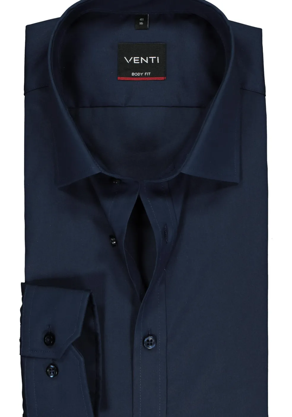 VENTI body fit overhemd, marine blauw