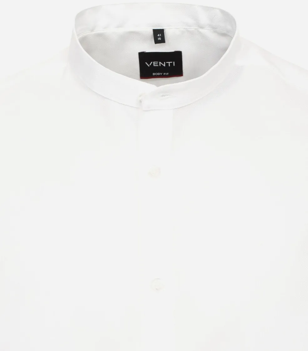 VENTI body fit overhemd, Oxford, wit